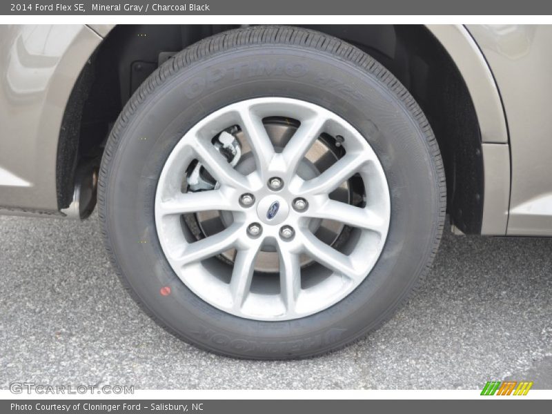 Mineral Gray / Charcoal Black 2014 Ford Flex SE