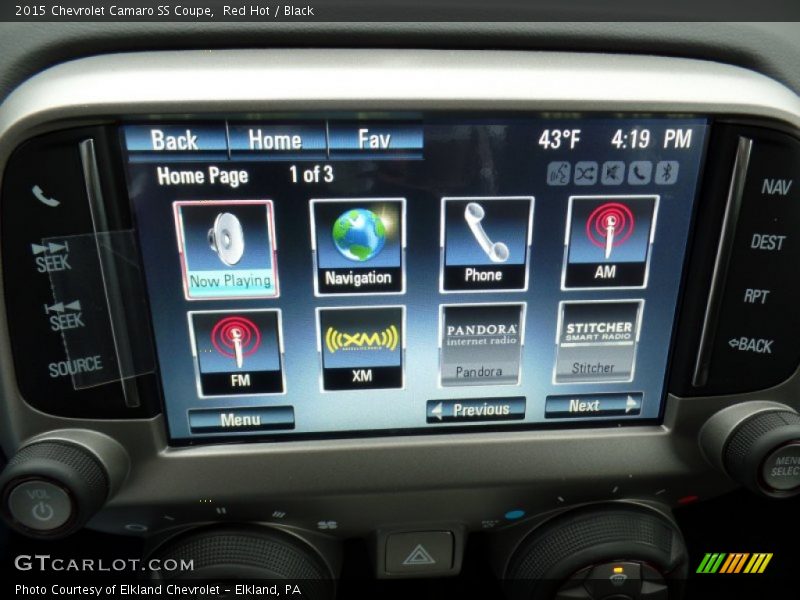 Controls of 2015 Camaro SS Coupe