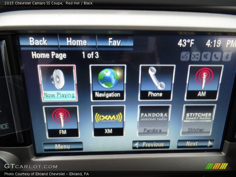 Controls of 2015 Camaro SS Coupe