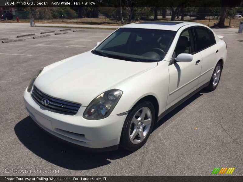 Ivory White Pearl / Willow 2004 Infiniti G 35 Sedan