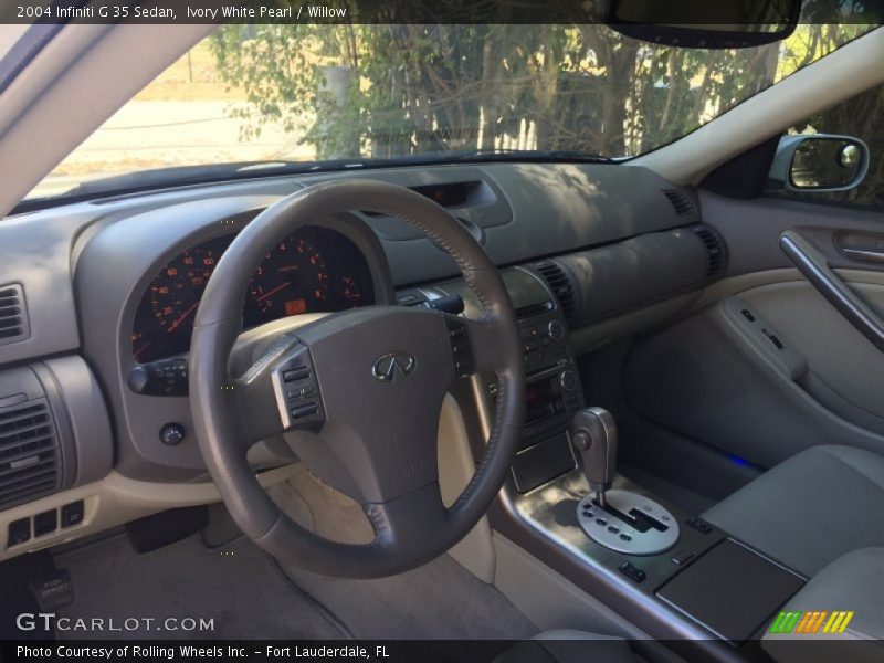 Ivory White Pearl / Willow 2004 Infiniti G 35 Sedan