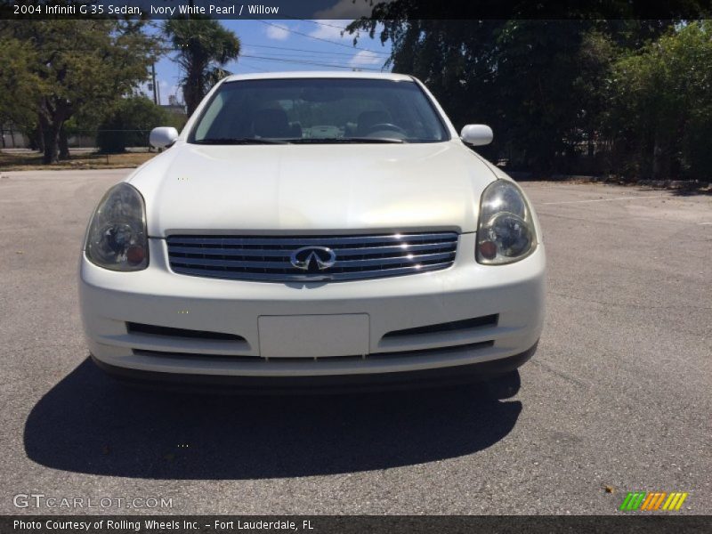 Ivory White Pearl / Willow 2004 Infiniti G 35 Sedan