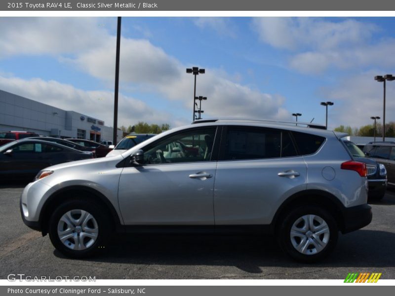 Classic Silver Metallic / Black 2015 Toyota RAV4 LE