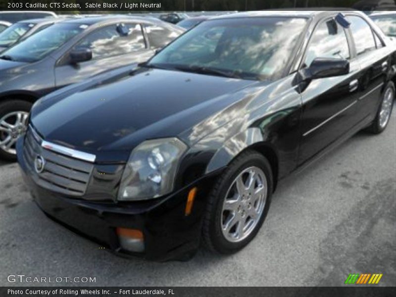 Sable Black / Light Neutral 2003 Cadillac CTS Sedan