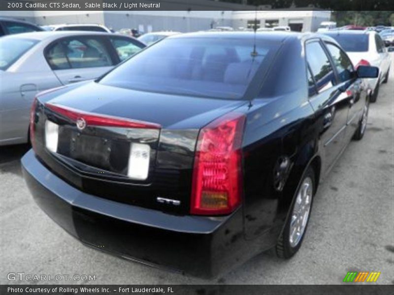 Sable Black / Light Neutral 2003 Cadillac CTS Sedan