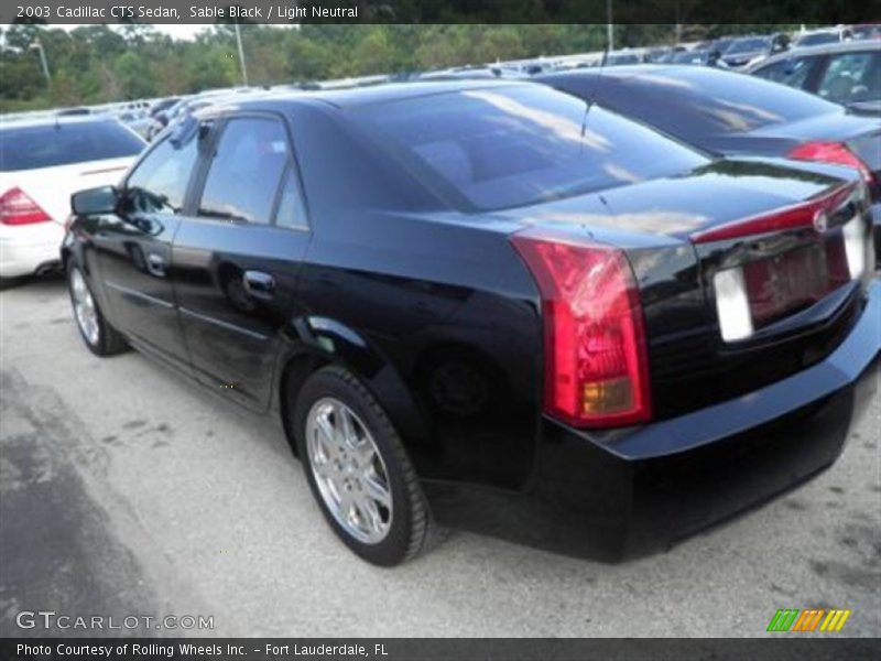 Sable Black / Light Neutral 2003 Cadillac CTS Sedan