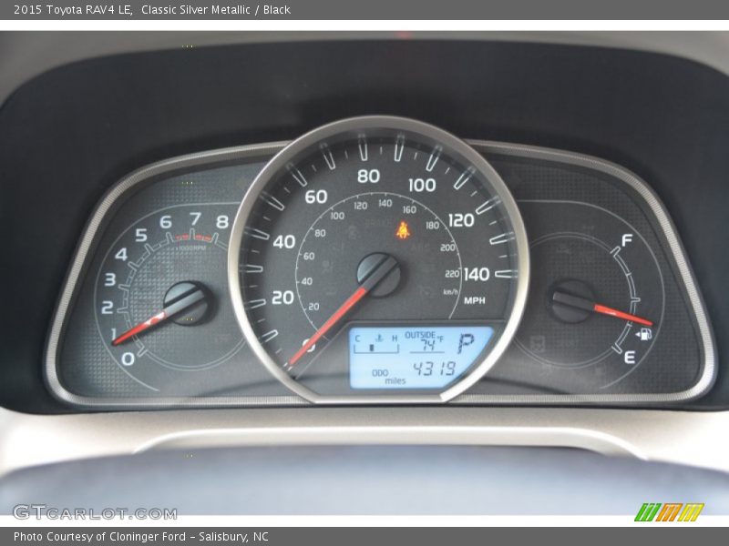Classic Silver Metallic / Black 2015 Toyota RAV4 LE