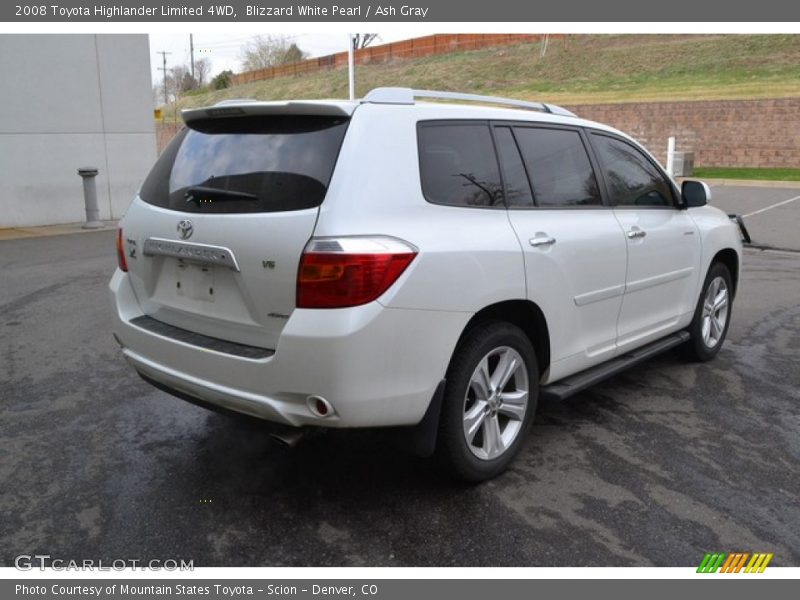 Blizzard White Pearl / Ash Gray 2008 Toyota Highlander Limited 4WD