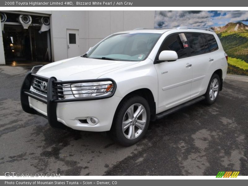 Blizzard White Pearl / Ash Gray 2008 Toyota Highlander Limited 4WD