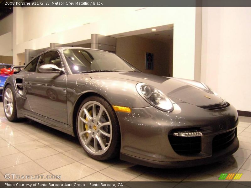 Meteor Grey Metallic / Black 2008 Porsche 911 GT2