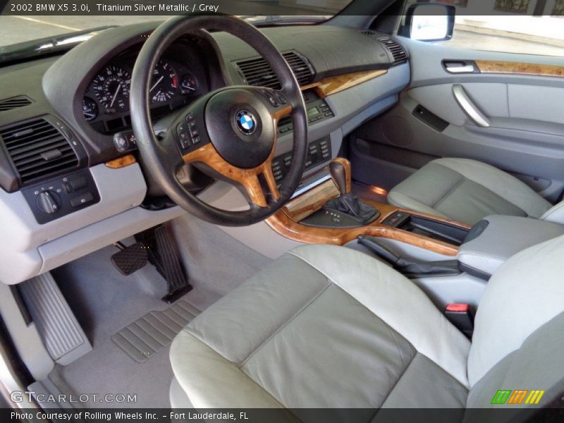 Titanium Silver Metallic / Grey 2002 BMW X5 3.0i