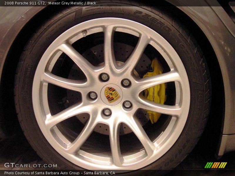 Meteor Grey Metallic / Black 2008 Porsche 911 GT2