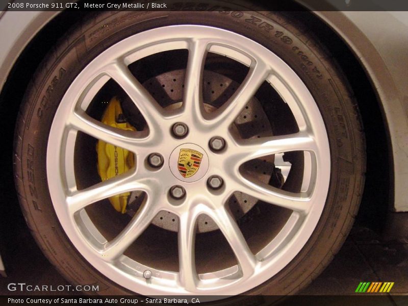 Meteor Grey Metallic / Black 2008 Porsche 911 GT2