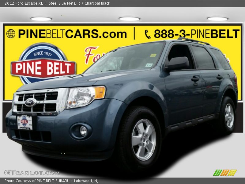 Steel Blue Metallic / Charcoal Black 2012 Ford Escape XLT