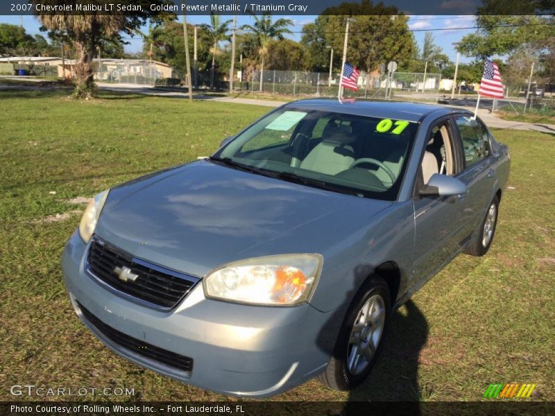 Golden Pewter Metallic / Titanium Gray 2007 Chevrolet Malibu LT Sedan