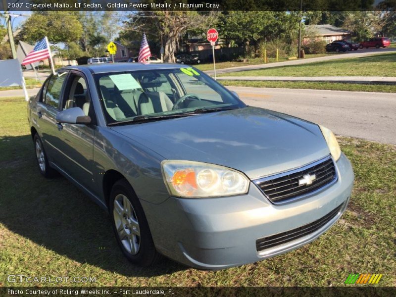 Golden Pewter Metallic / Titanium Gray 2007 Chevrolet Malibu LT Sedan