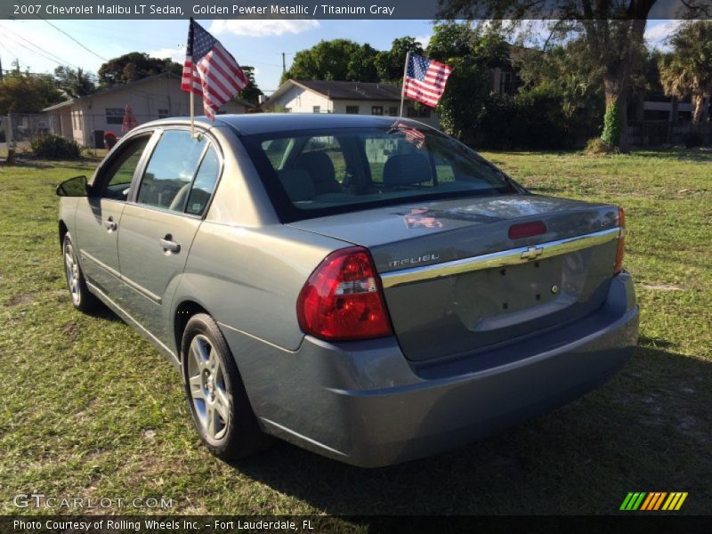 Golden Pewter Metallic / Titanium Gray 2007 Chevrolet Malibu LT Sedan
