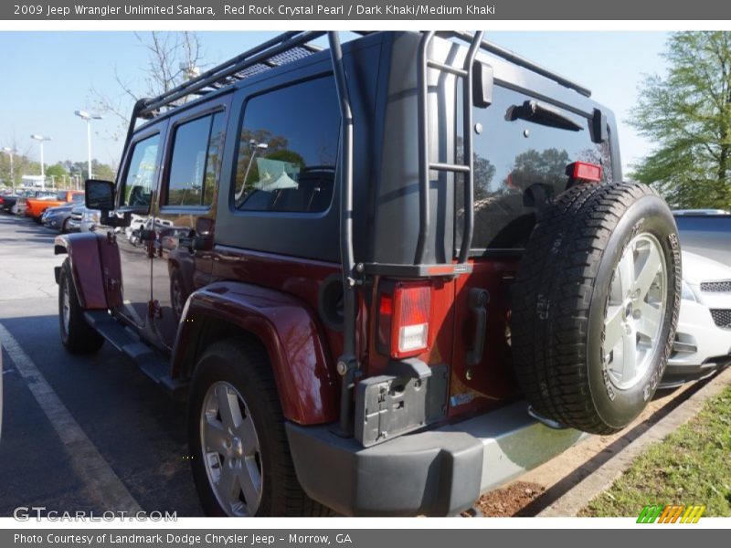 Red Rock Crystal Pearl / Dark Khaki/Medium Khaki 2009 Jeep Wrangler Unlimited Sahara