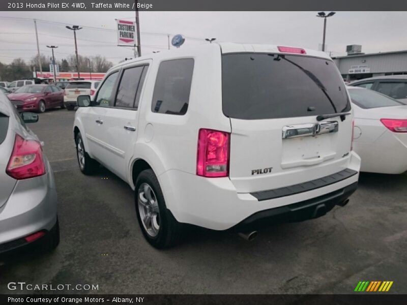 Taffeta White / Beige 2013 Honda Pilot EX 4WD