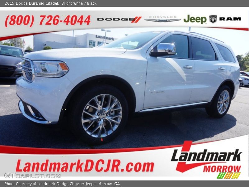 Bright White / Black 2015 Dodge Durango Citadel