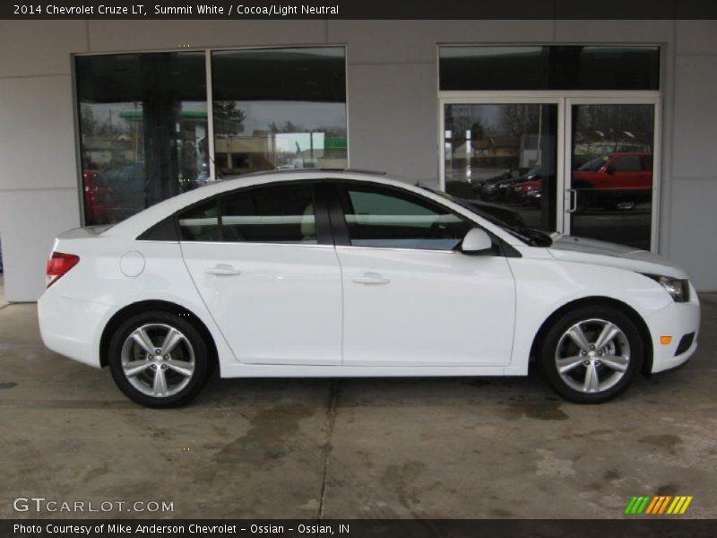 Summit White / Cocoa/Light Neutral 2014 Chevrolet Cruze LT