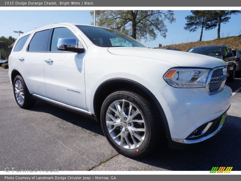 Bright White / Black 2015 Dodge Durango Citadel