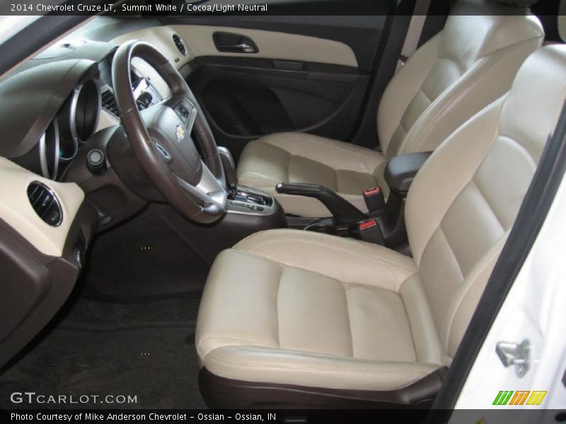 Summit White / Cocoa/Light Neutral 2014 Chevrolet Cruze LT