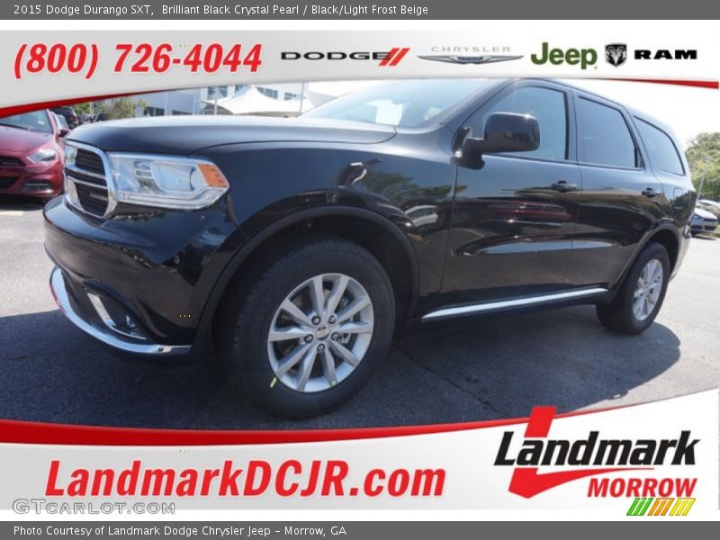 Brilliant Black Crystal Pearl / Black/Light Frost Beige 2015 Dodge Durango SXT