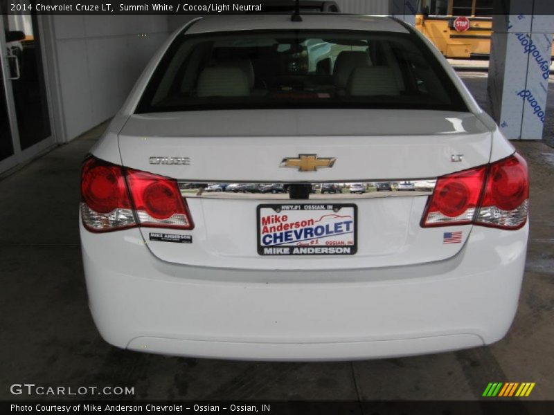 Summit White / Cocoa/Light Neutral 2014 Chevrolet Cruze LT