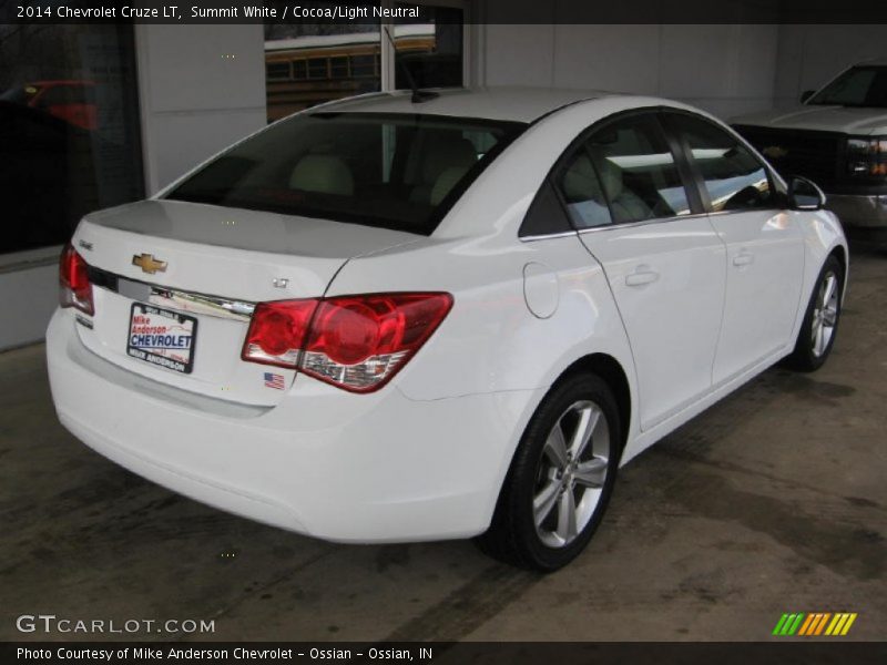 Summit White / Cocoa/Light Neutral 2014 Chevrolet Cruze LT