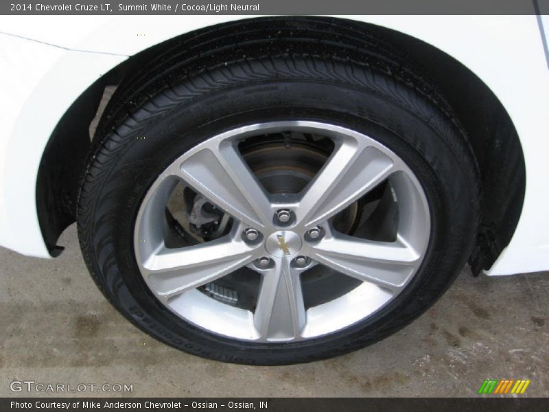 Summit White / Cocoa/Light Neutral 2014 Chevrolet Cruze LT