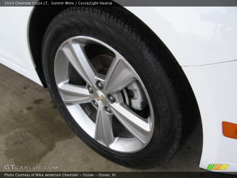 Summit White / Cocoa/Light Neutral 2014 Chevrolet Cruze LT