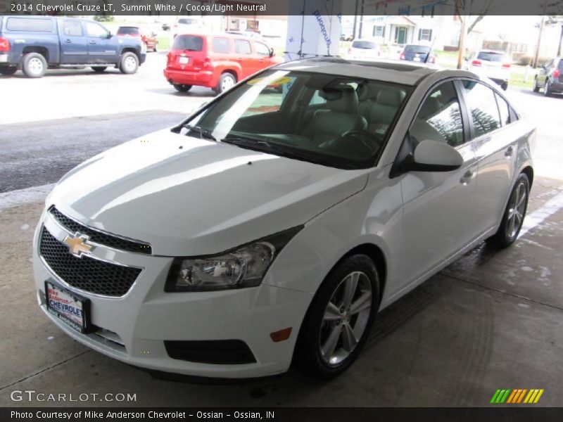 Summit White / Cocoa/Light Neutral 2014 Chevrolet Cruze LT