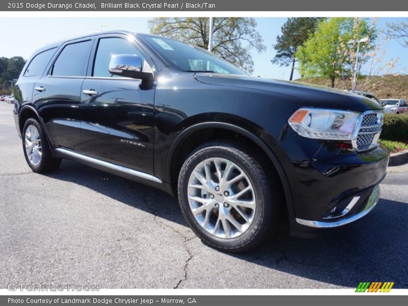 Brilliant Black Crystal Pearl / Black/Tan 2015 Dodge Durango Citadel