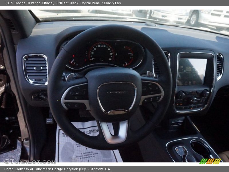 Brilliant Black Crystal Pearl / Black/Tan 2015 Dodge Durango Citadel