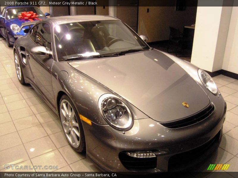 Meteor Grey Metallic / Black 2008 Porsche 911 GT2