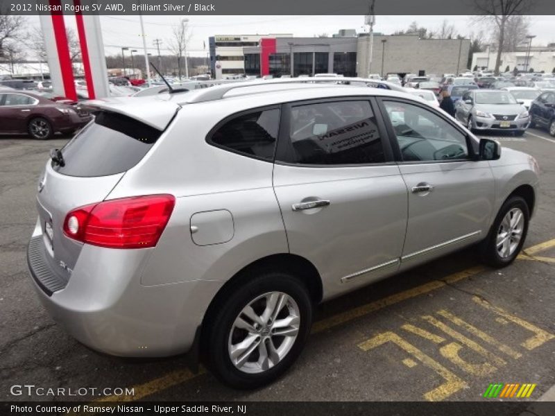 Brilliant Silver / Black 2012 Nissan Rogue SV AWD