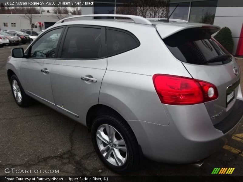 Brilliant Silver / Black 2012 Nissan Rogue SV AWD