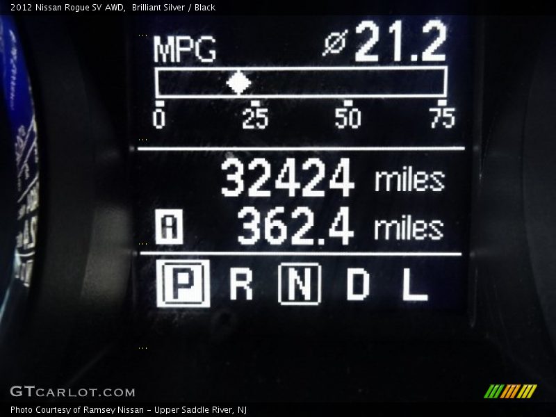 Brilliant Silver / Black 2012 Nissan Rogue SV AWD