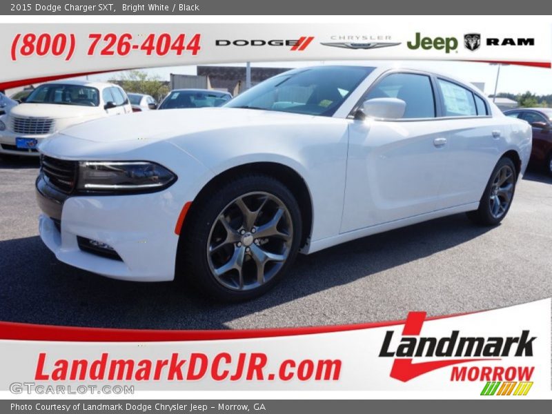 Bright White / Black 2015 Dodge Charger SXT