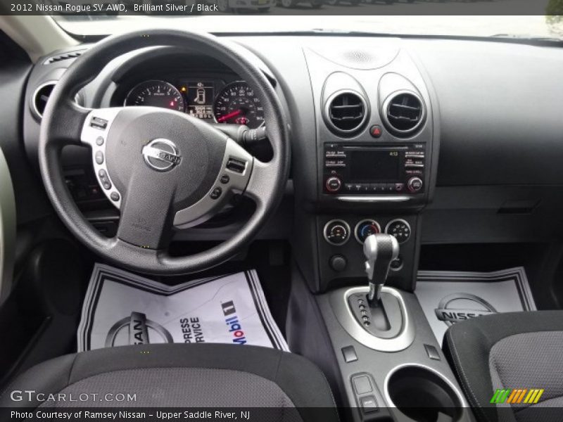 Brilliant Silver / Black 2012 Nissan Rogue SV AWD