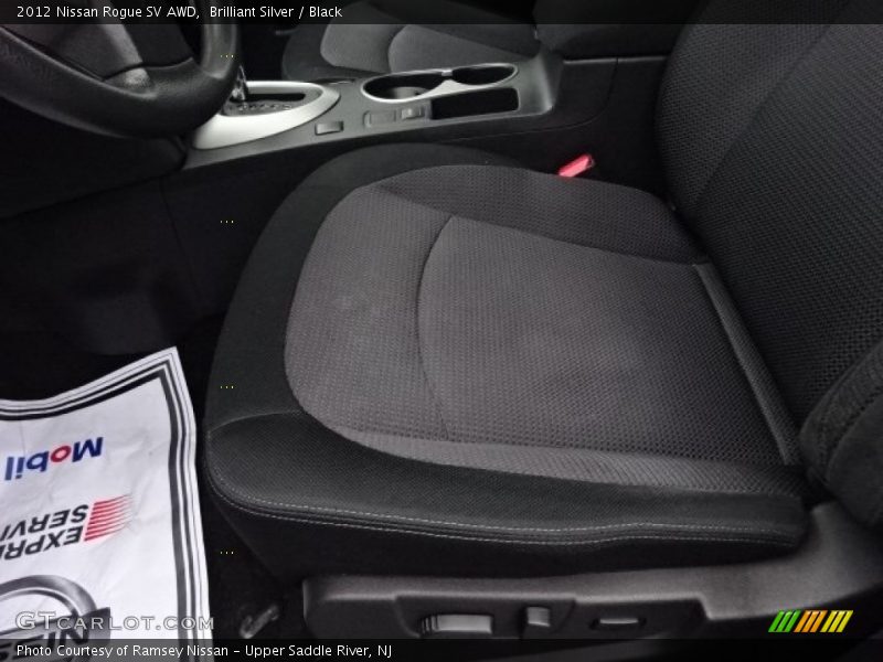 Brilliant Silver / Black 2012 Nissan Rogue SV AWD