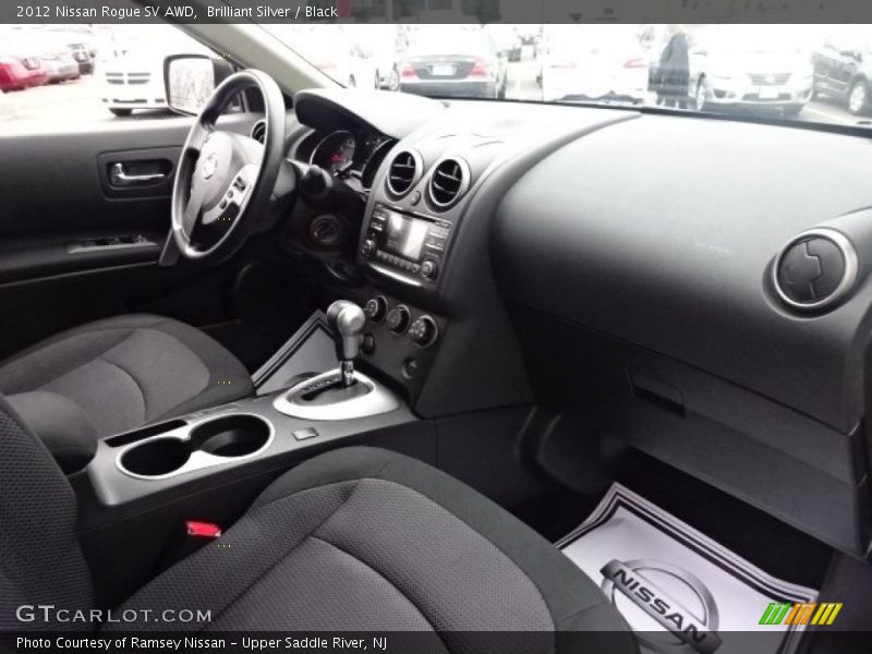 Brilliant Silver / Black 2012 Nissan Rogue SV AWD