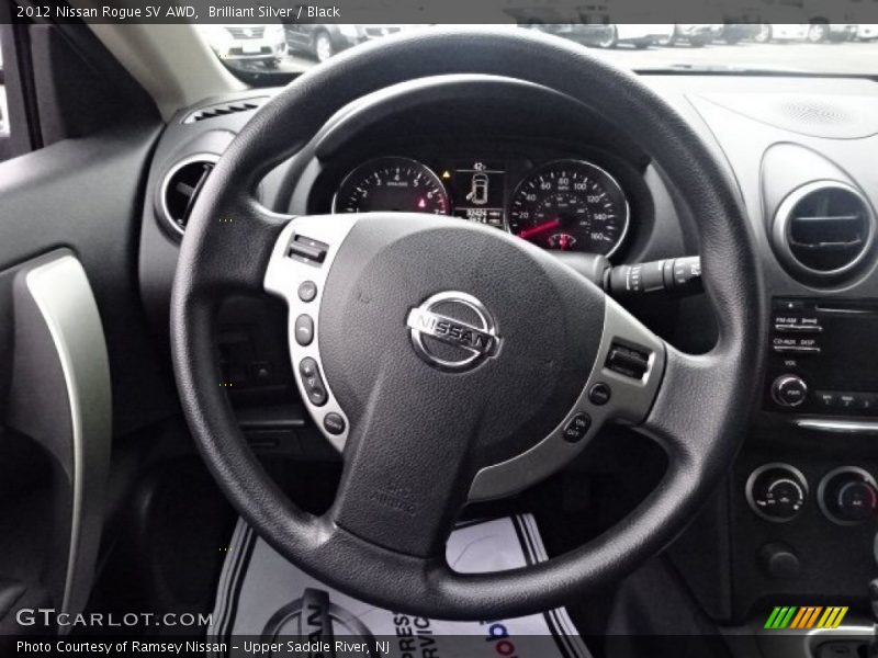 Brilliant Silver / Black 2012 Nissan Rogue SV AWD
