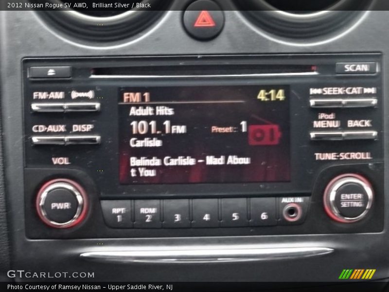 Brilliant Silver / Black 2012 Nissan Rogue SV AWD