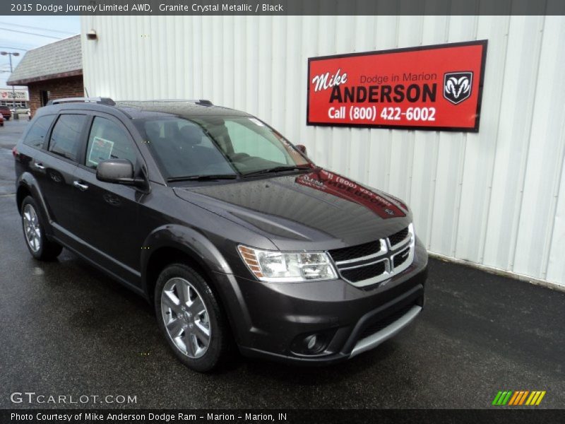 Granite Crystal Metallic / Black 2015 Dodge Journey Limited AWD