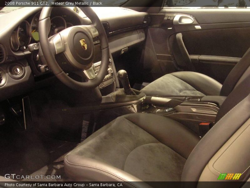 Meteor Grey Metallic / Black 2008 Porsche 911 GT2