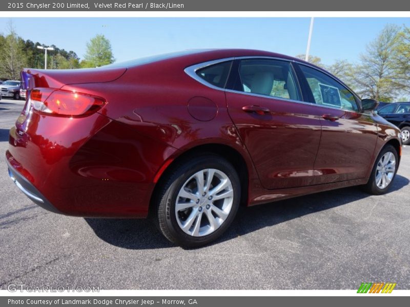 Velvet Red Pearl / Black/Linen 2015 Chrysler 200 Limited