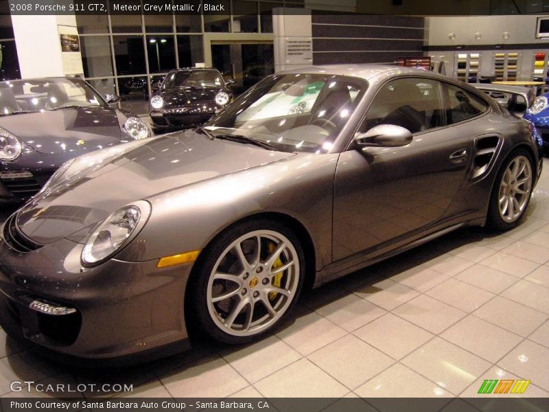 Meteor Grey Metallic / Black 2008 Porsche 911 GT2