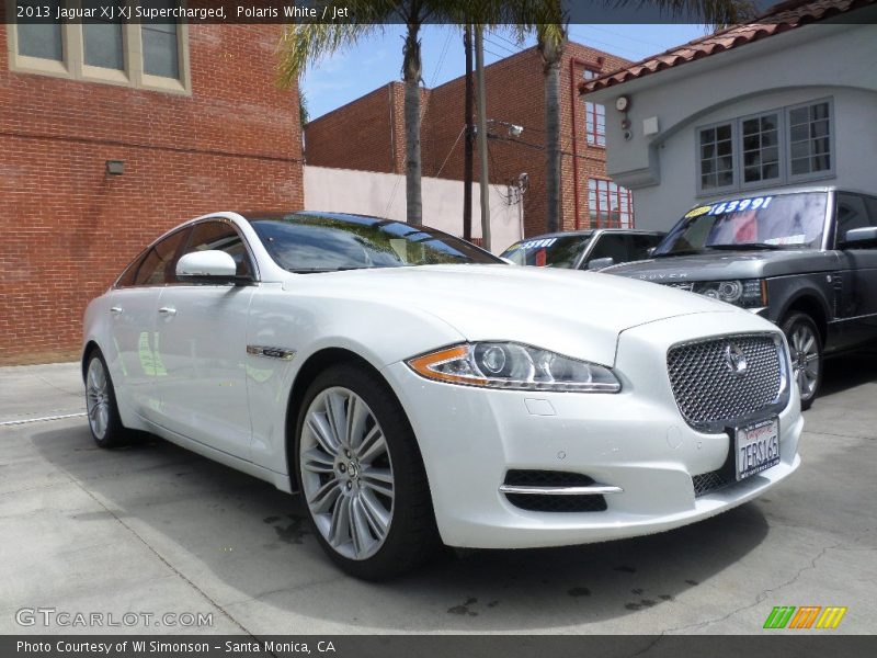 Polaris White / Jet 2013 Jaguar XJ XJ Supercharged